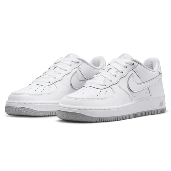 NEW IN BOX Nike Air Force 1 (GS) - White / Wolf Grey - Picture 1 of 6